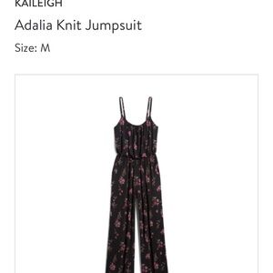Stitchfix black floral jumpsuit